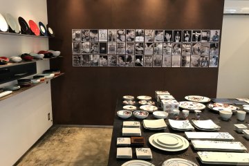 The store's clean aesthetics and concrete floors complete the sleek feel