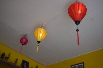 The decor is bright and inviting