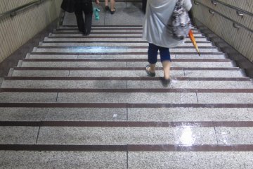 Stairs down to the station