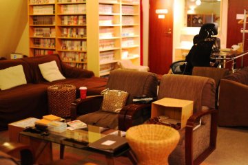 Squishy sofas and soft lighting make this cafe the purrfect chill out spot