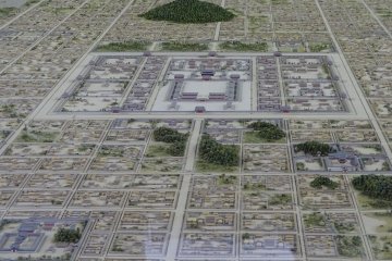 A model of the Fujiwara Place in the middle of Fujiwara Capital