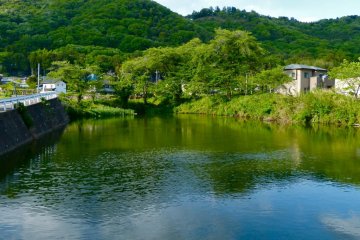 Pass this pond and soon Daichu-ji Temple will appear