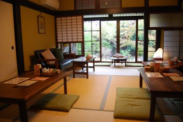 Sato is a cozy cafe with a nice garden view