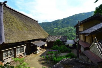 View behind the Magariya showing surrounding hills.