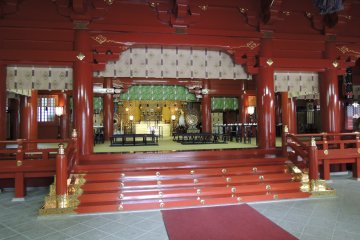 Inside the main shrine building