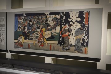 <p>Des peintures de la p&eacute;riode Edo</p>