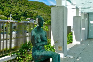 Sculpture in the courtyard