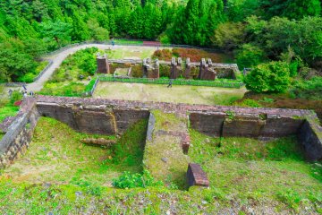 View of ruins from top viewpoint