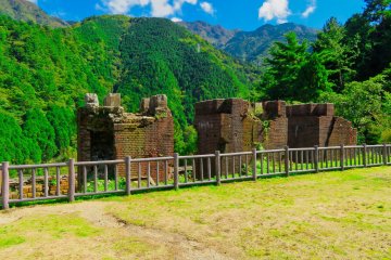 Ruins and mountain view