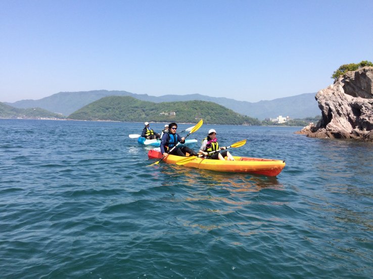 Uninhabited island sea kayak experience