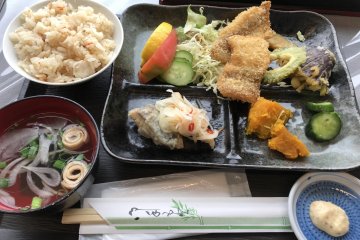 Set meal at the fishery cooperative's cafeteria