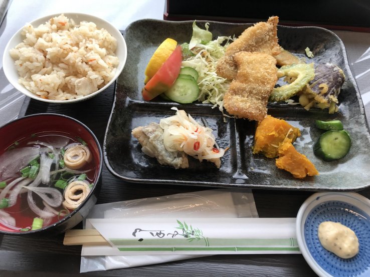 Set meal at the fishery cooperative's cafeteria