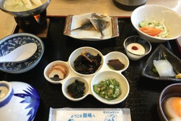 Light, healthy Japanese style breakfast.