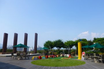 The sixth floor terrace is also a great place to unwind, with plenty of space for the kids to run around
