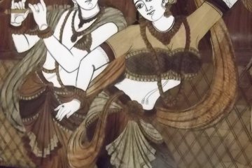 lukisan pemusik dan penari