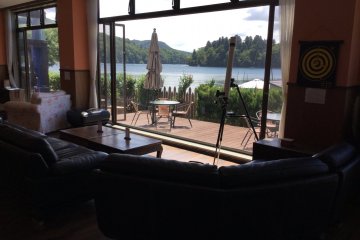 Sink into the lobby chairs and enjoy the view of the lake any time of the day.