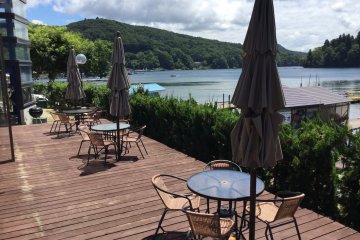 The resort's private BBQ deck.