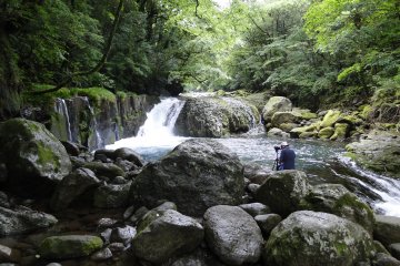 Kikuchi Gorge has several waterfalls