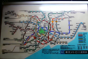 A map-styled fare table