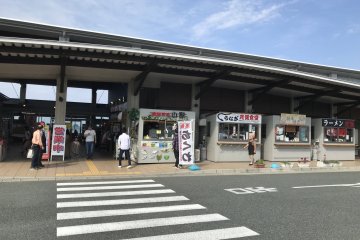 The front of the premises also has food stalls