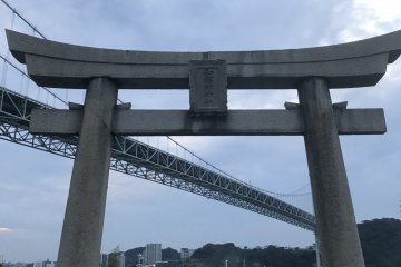 Mekari Shrine on the Moji side of the Kanmon Strait