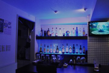 Variety of drinks behind the bar