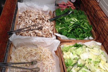 Shabu-shabu fixings (take to your table to cook)