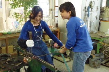 Glass making workshop