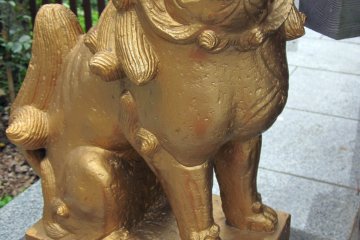 This little buddy is a komainu (lion-dog), a fixture of Shinto tradition, and he works to guard the inner shrine.