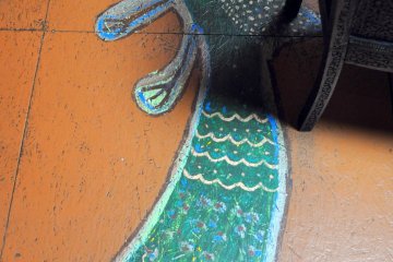 A painted peacock