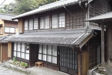 Darker wood was used for this house