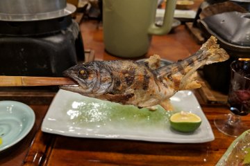 Amego - a sweet river fish, grilled whole