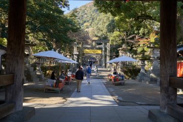 The base of Konpira Shrine