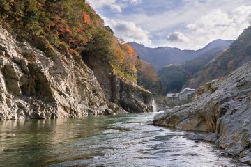 The Yoshino River running through Oboke Gorge