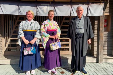 Our group all dressed up and ready to walk