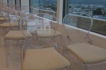Glass chairs with a great view