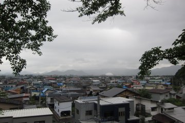 View of the city (if not for the cloudy weather), spot the famous Dome in Odate from a distance