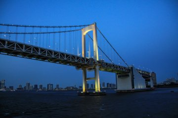 Rainbow Bridge after sunset