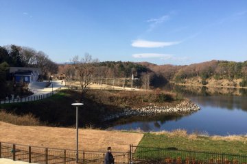 Lake Miyazawa is the centerpiece of the village.