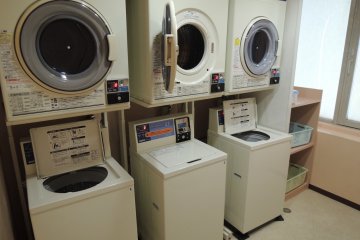 Laundry machine and dryer on every other floor