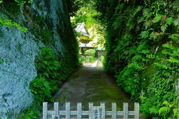This narrow path was drilled through the rock in 1717