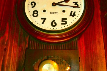 An old clock sets the scene in the old fashioned shop