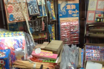 One case features old toys sold for pocket change.