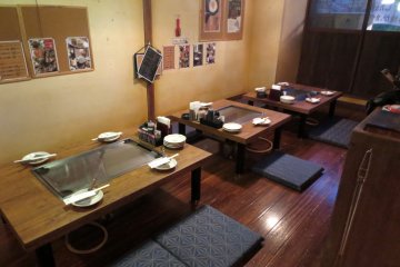 Floor seats to fit the traditional feel of the restaurant
