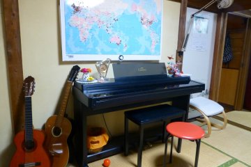 Feeling musical? Pick up a guitar, or perch yourself at the piano and go right ahead!