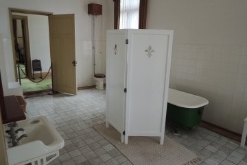 Old fashioned large bathroom that Einstein used