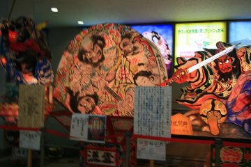 Art exhibits within the station.