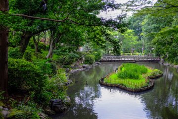 Beautiful ponds located in the lower section of the park add to the serenity.