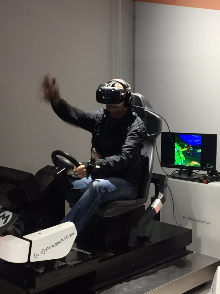 Immersed in a virtual reality Mario Kart world