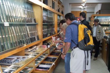 Customer browsing the shop